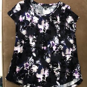 Womens petite small top, partial velvet